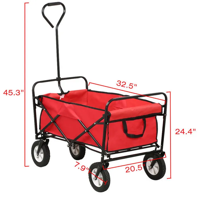 heavy duty  2 in 1 mac sports camping  room collapsible outdoor folding basket baby child 4 wheels beach wagon snow sled