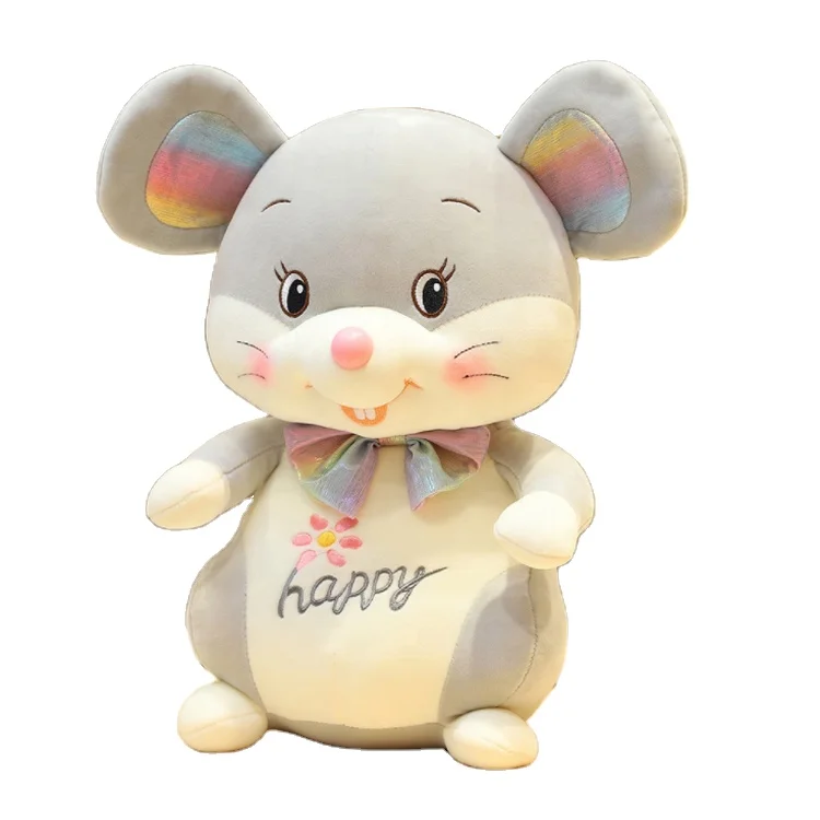 Super comfortable fabric Cartoon bow tie Plush mouse Toy Lovely Gift Stuffed animal mouse toy doll for kids children