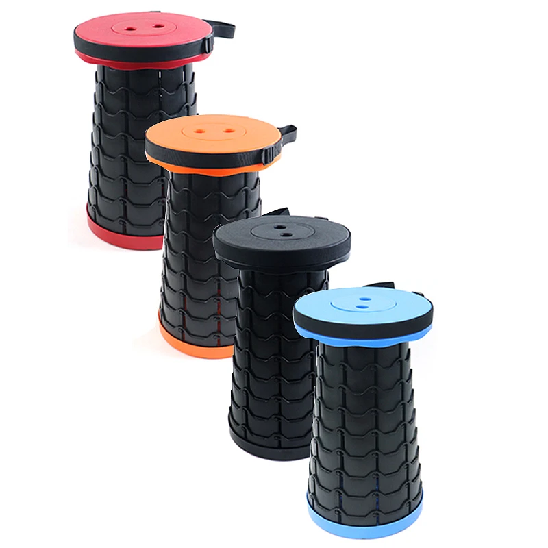 Hot Selling Strudy and Lightweight Camo Wood Telescoping Plastic Camping Stool for Kitchen Bathroom