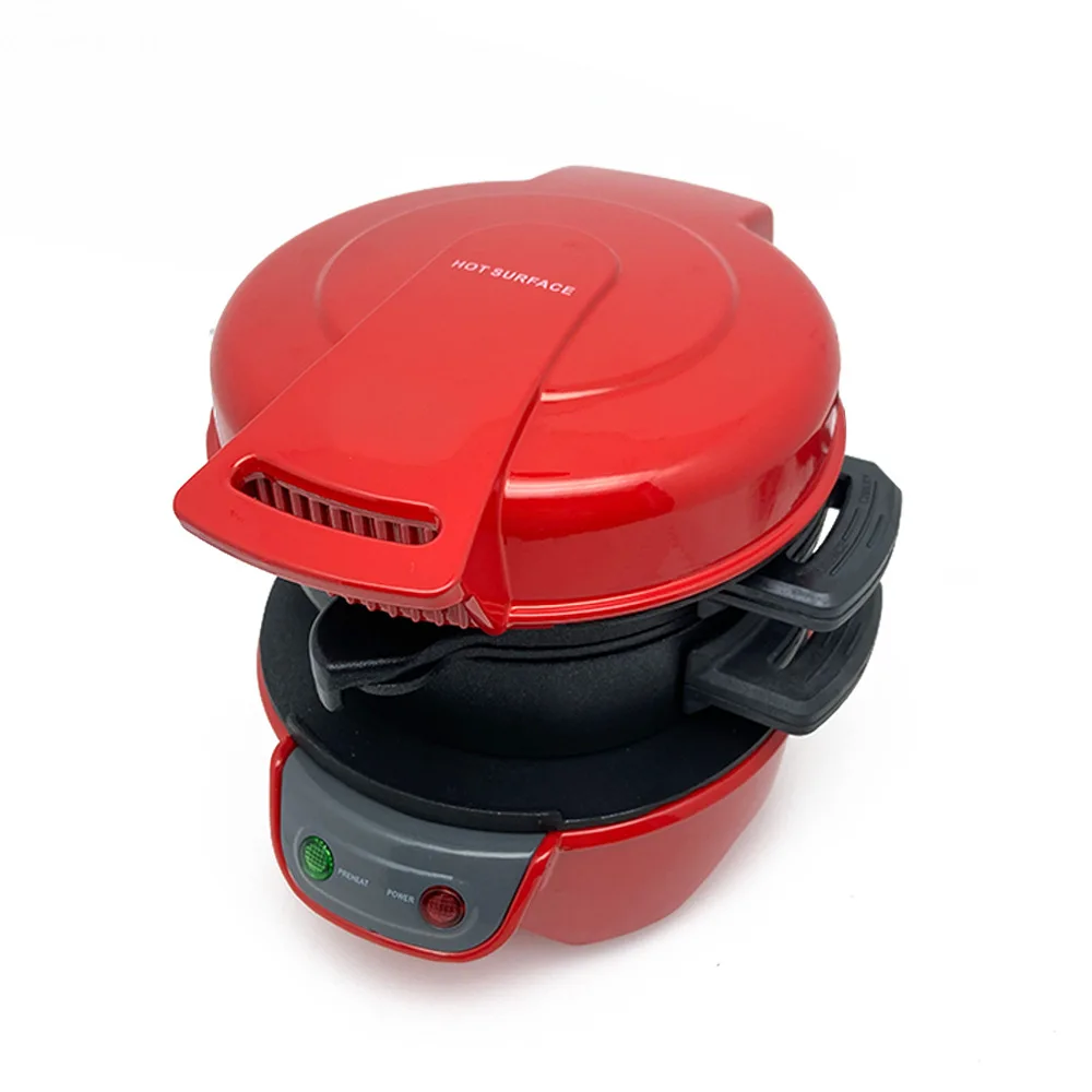 Breakfast Machine Red Layered Burger 3-in-1 Bacon Burger Omelette Toast Made in China Waffles Hot burger maker automatic