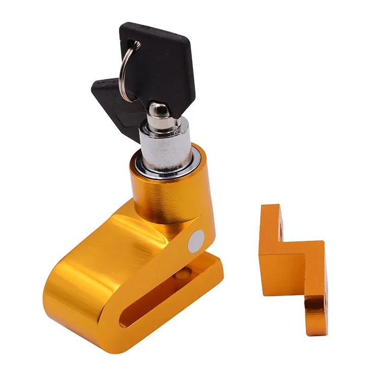 New Waterproof Five-color Motorcycle Zinc Alloy Lock Disk Brake Lock With 2 Keys