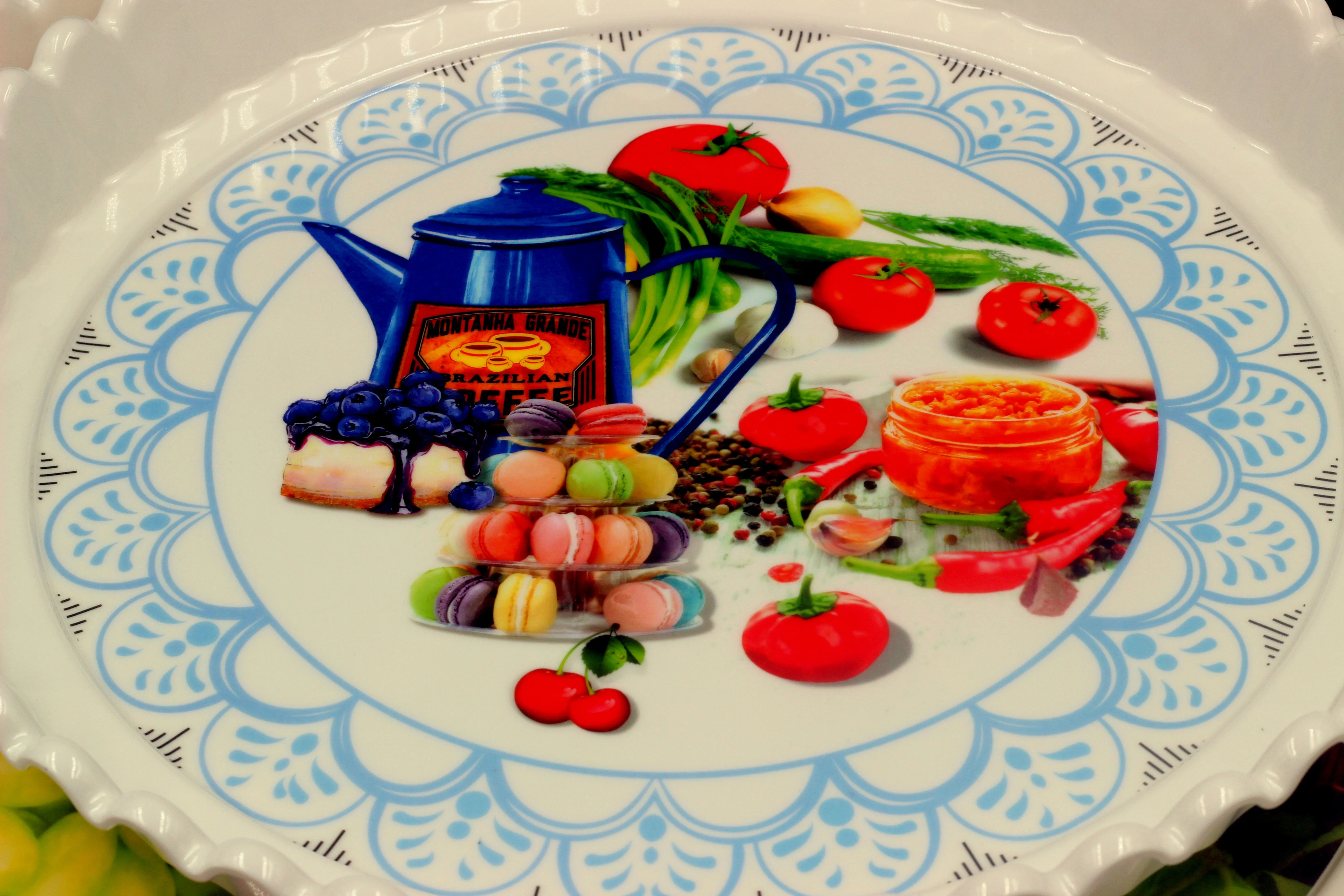 Wholesale Good Quality European Tray Hotel Room Service Coffee Tea Fruit Melamine Trays Big Size