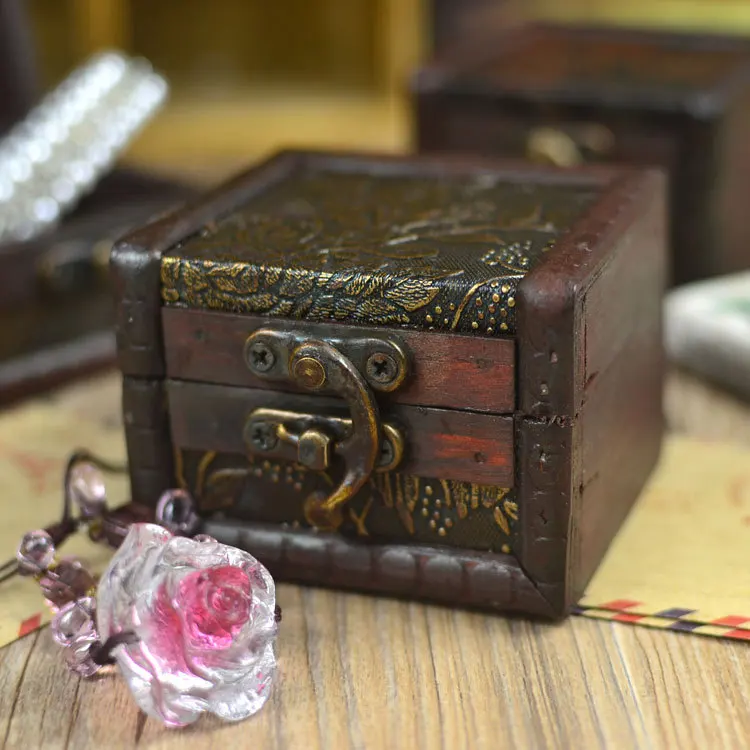 
Restore ancient ways do old wooden box desktop sundry receive ring box to shoot prop box 