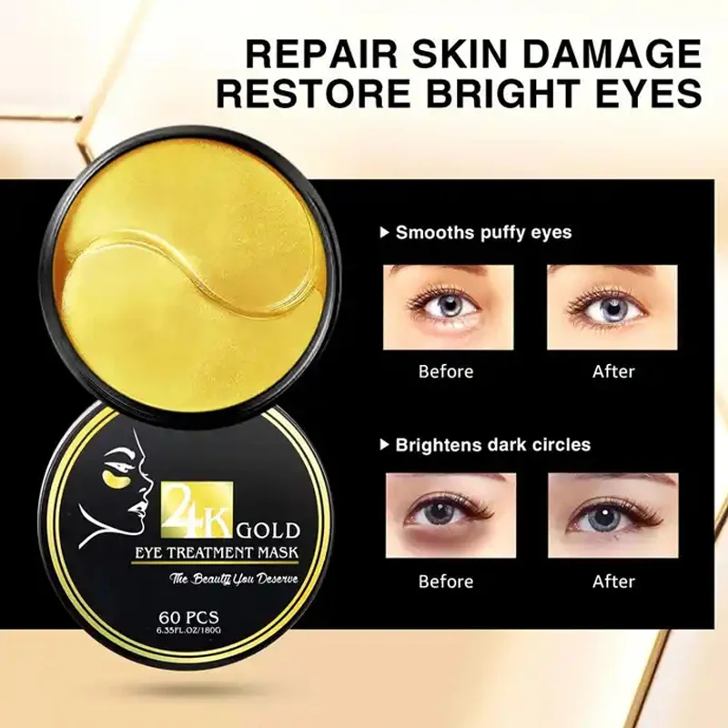 Private Label  Eye Patch Mask Moisturizing Hyaluronic Acid Gel Retinol VC Anti Aging Custom Remove Dark Circles Eye Bag eye mask