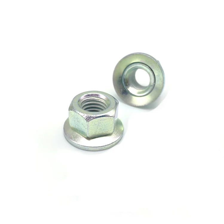 Hot Selling Flange Nut Metal Hexagonal Embedded Nut M10 Wholesale SS304 SS316 Stainless Steel Galvanized Nuts 10 Ma Zinc Alloy