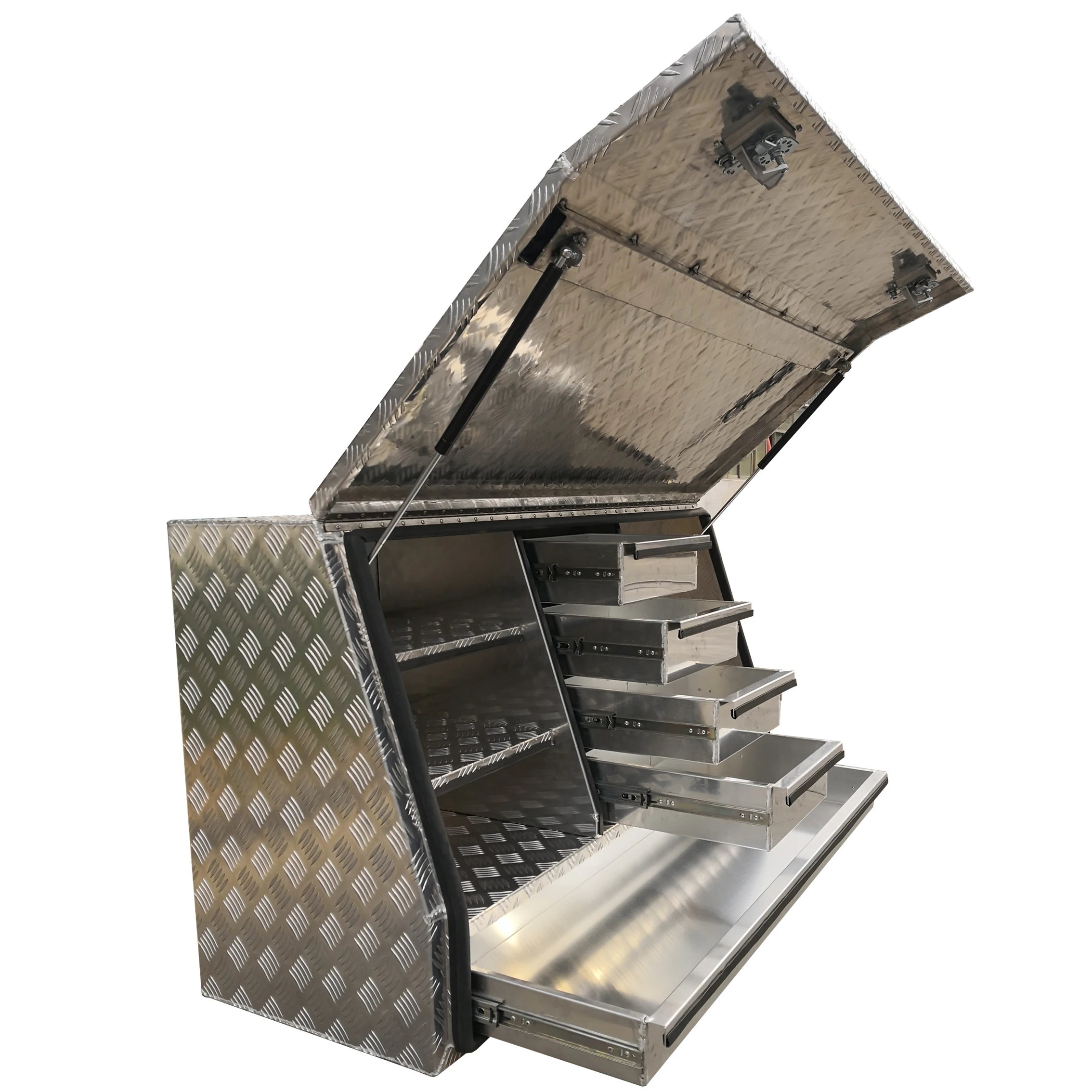 2024 Hot-selling Aluminium metal tool box aluminum toolbox for truck and work site