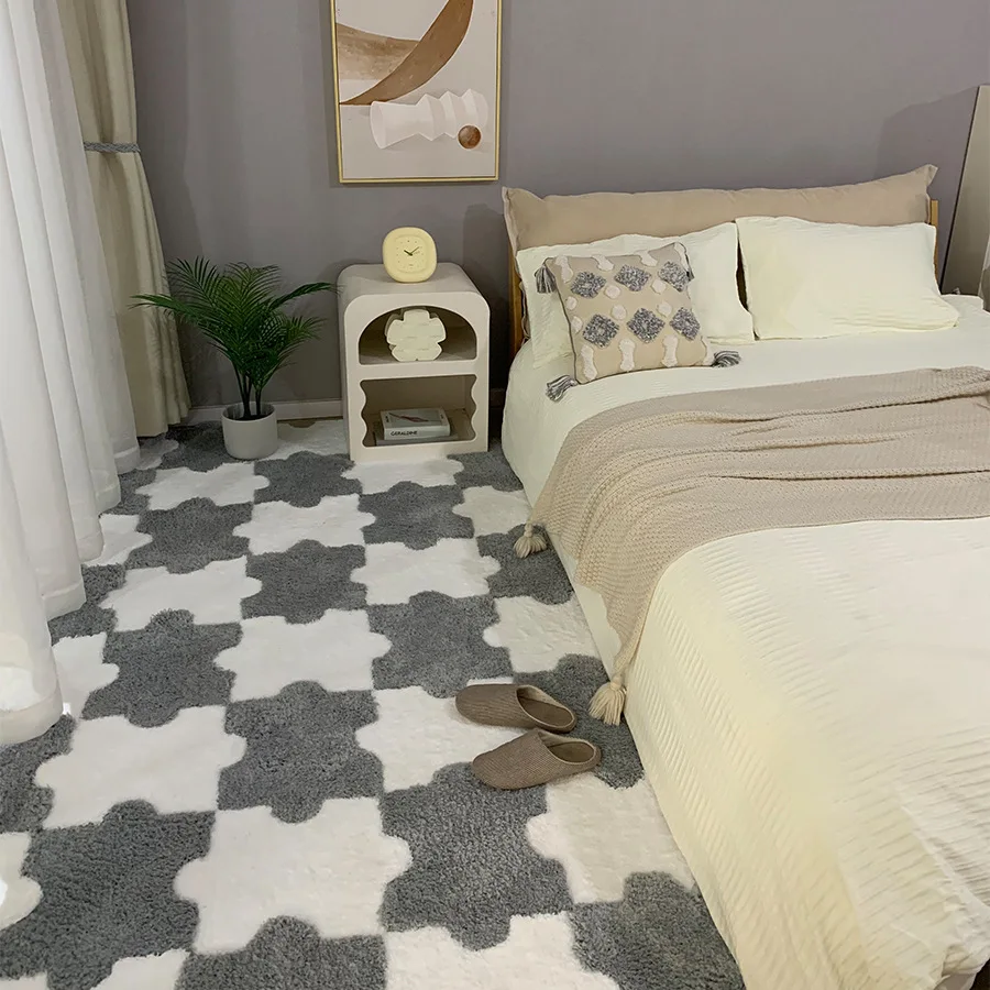 MU Hot sale washable plush foam soft interlocking puzzle floor mats - durable mosaic carpet 30*40cm puzzle floor mat for home
