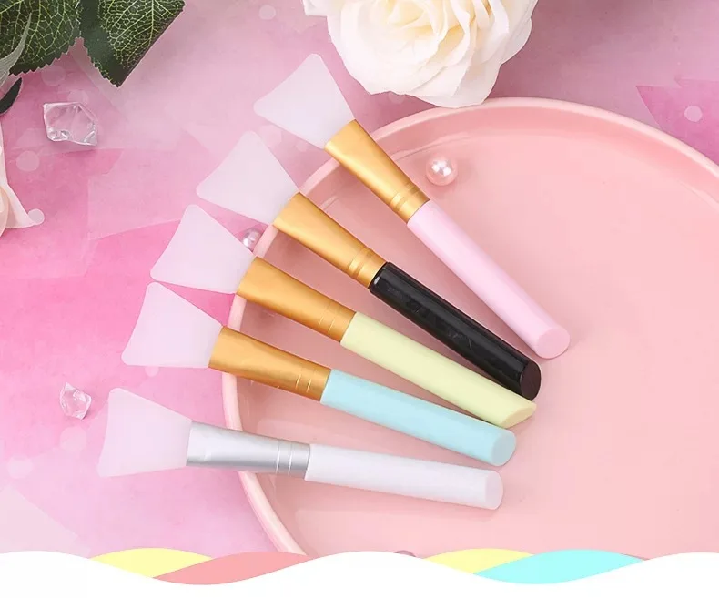 
Custom Professional Beauty Silicone Facial Mask Applicator Makeup Brush White Vegan Face Mask Brush For Makeup 