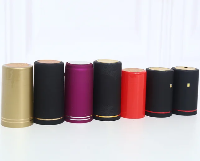 liquor bottle used custom heat wrap pvc shrink seal capsules for wine whisky  Vodka Bottle Plastic cap