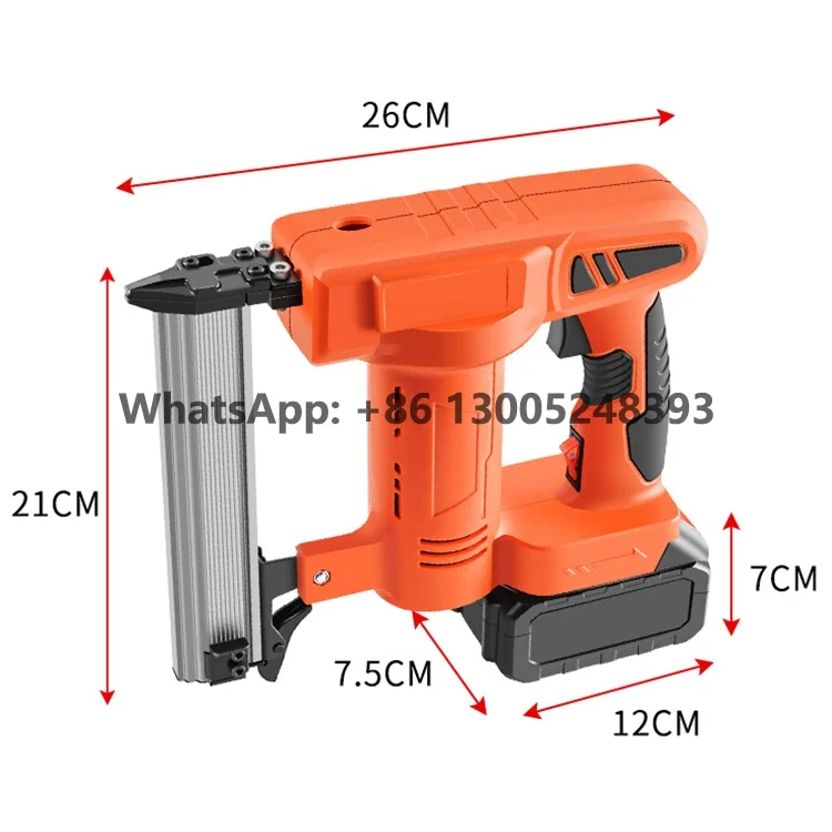 21V Brushless Electric Staple Gun Cordless Brad Shooting Nail Guns Nailing Machine Portable Framing Nailer Woodworking Tools