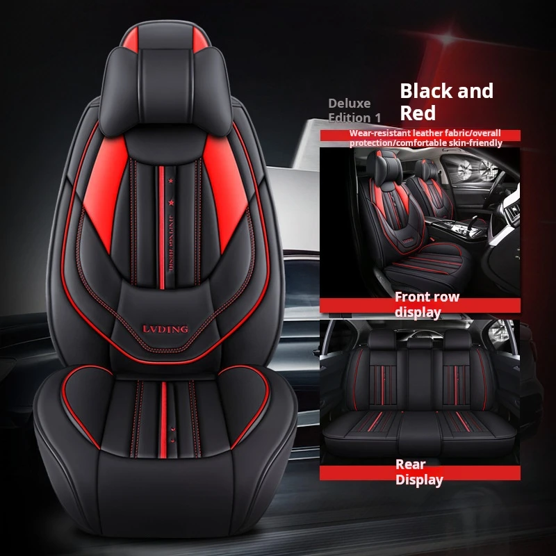 Full Set Waterproof Luxury Universal Four Seasons Leather Custom Fit for Five Seats Car Seat Cover