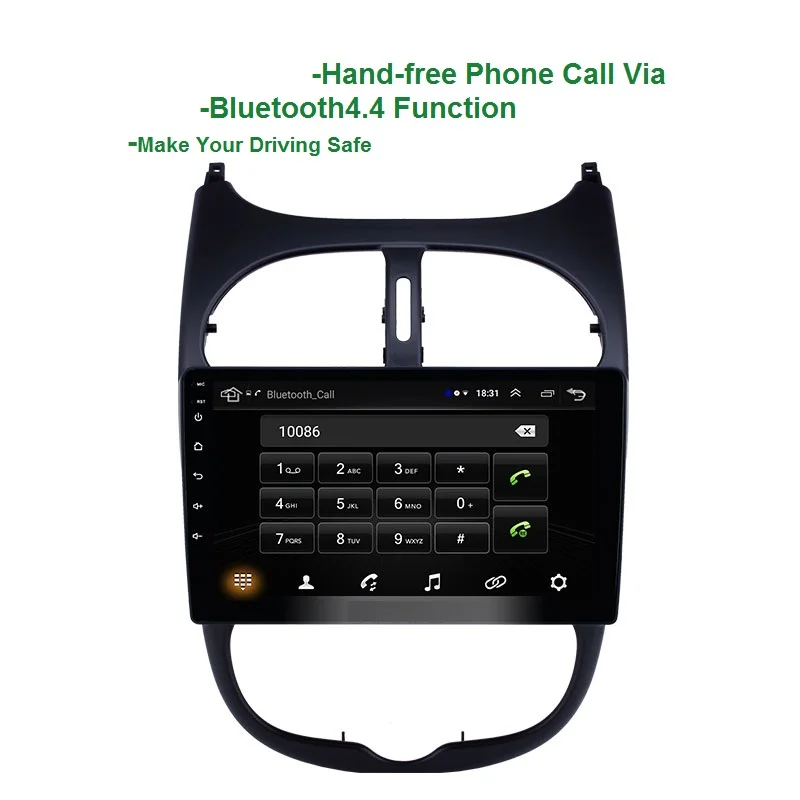 9-дюймовый DVD GPS стерео 2 Din Android 9 1 радио в машине для Peugeot 206 navegacion авто navigare gps с поддержкой Wi-Fi Зеркало