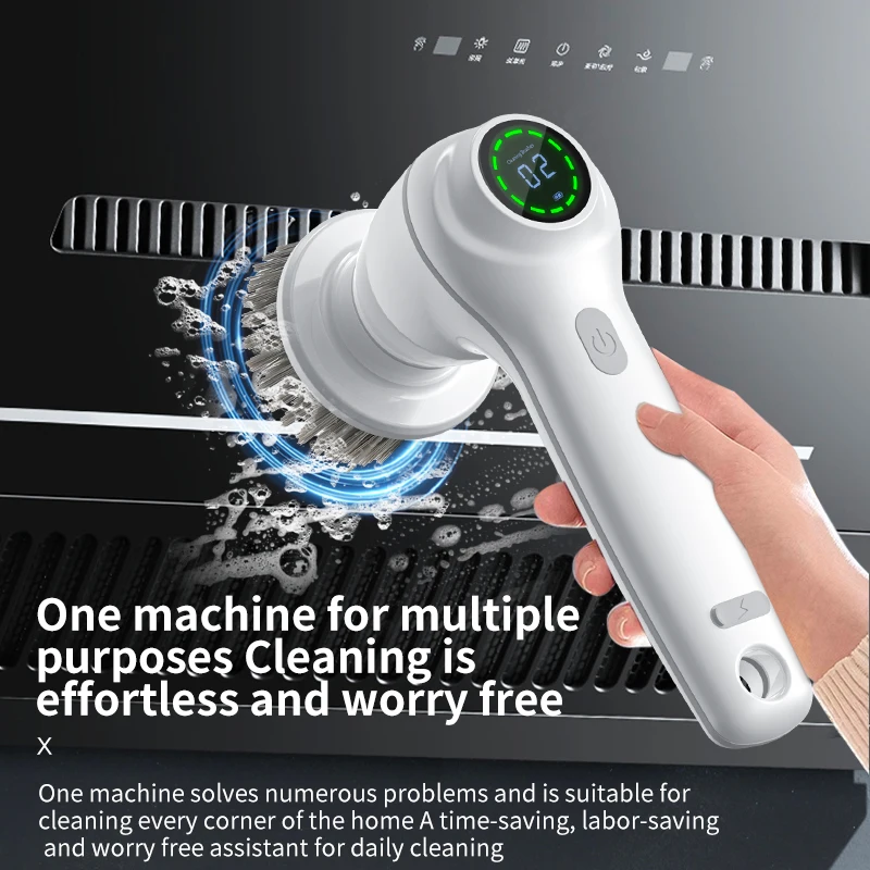 6 in 1 electric cleaning brush kitchen automatic clean brush shoe brush for cleaning electric spin scrubber cordless