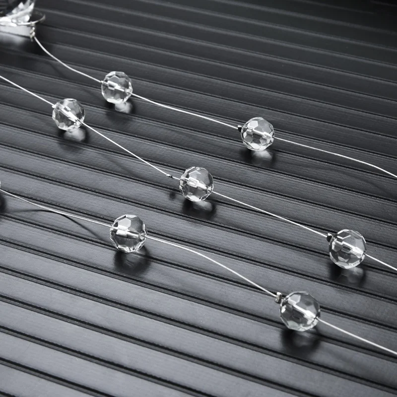 Custom hanging crystal glass garland beads chain curtains for weddings decoration