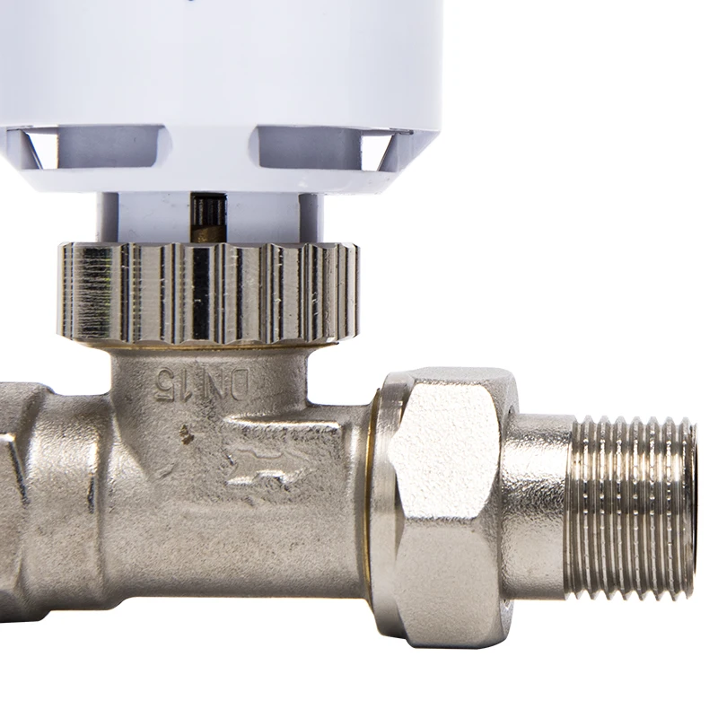 AVONFLOW Keymark Chrome  straight Thermostatic Radiator Valve TRV for towel radiator