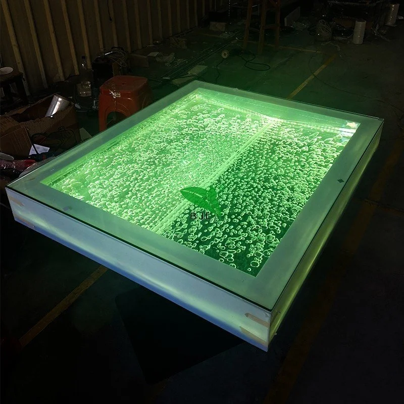 Новый дизайн, мебель для отеля, ресторана, Светодиодный светящийся аквариум, обеденный стол для ресторана