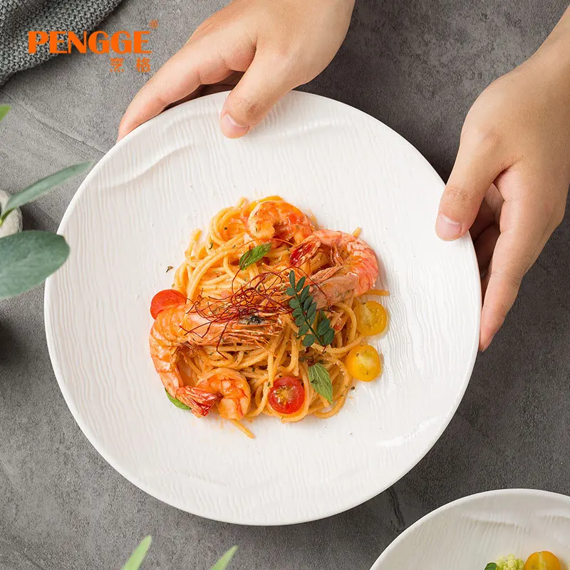 Creative home high-end deep plate minimalist pasta restaurant ins style hotel ceramic tableware