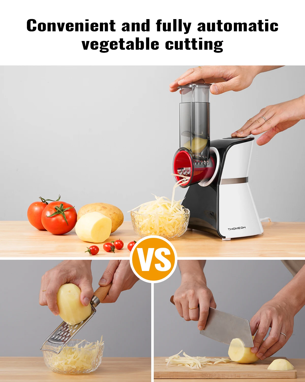 Electric Salad machine for Vegetables Carrot Cheese One-Touch Control 150W Electric Vegetable Graters