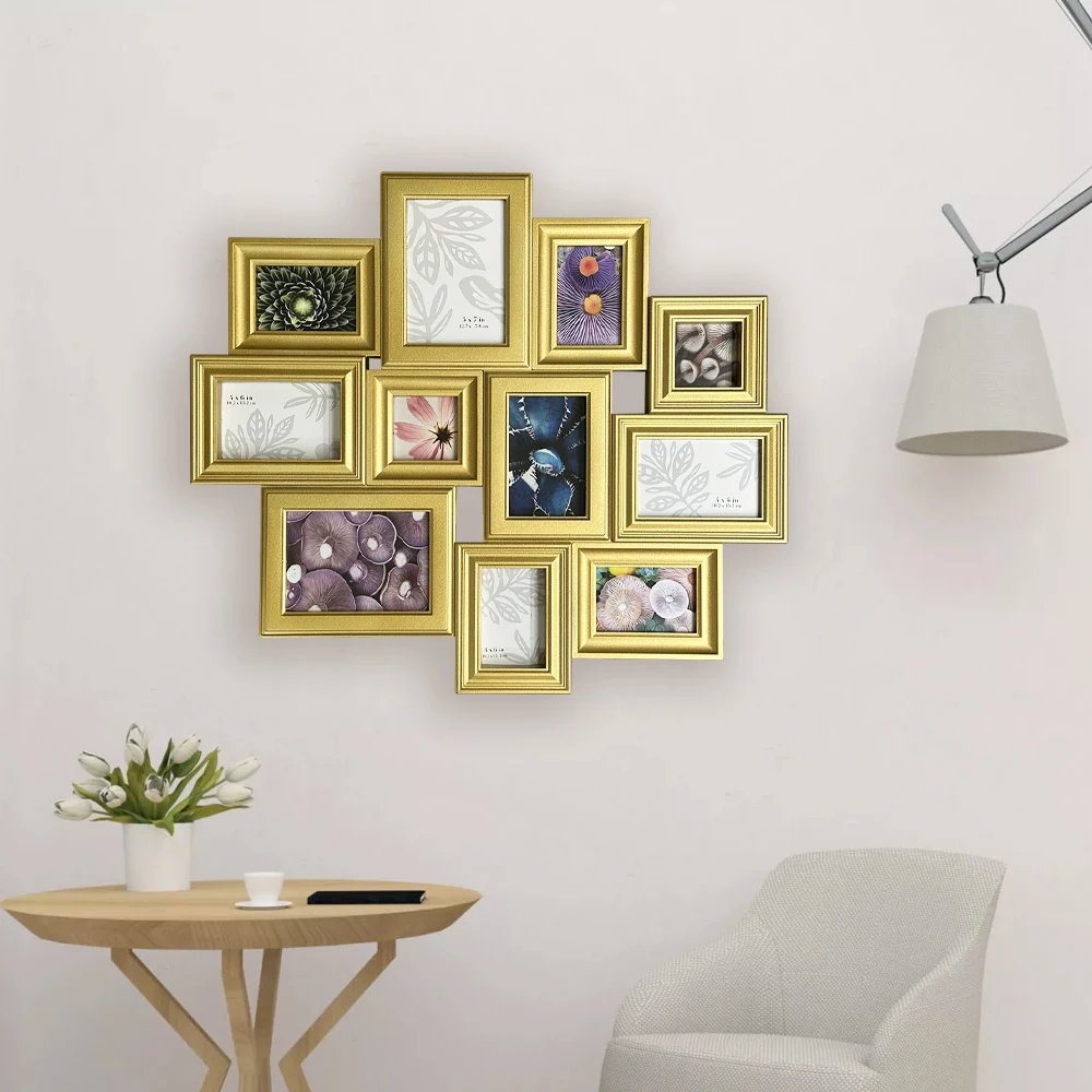 Hot Sale New Design 11 opening collage plastic (pp) photo frame  for wall decoration Picture Frame wholesale plastic frame