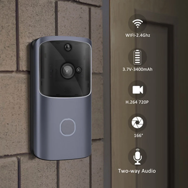 M10 Smart Life WIFI Doorbell Camera Smart Home Video Intercom IP Doorbell Wireless Remote Doorbell Camera 720P HD Night Vision
