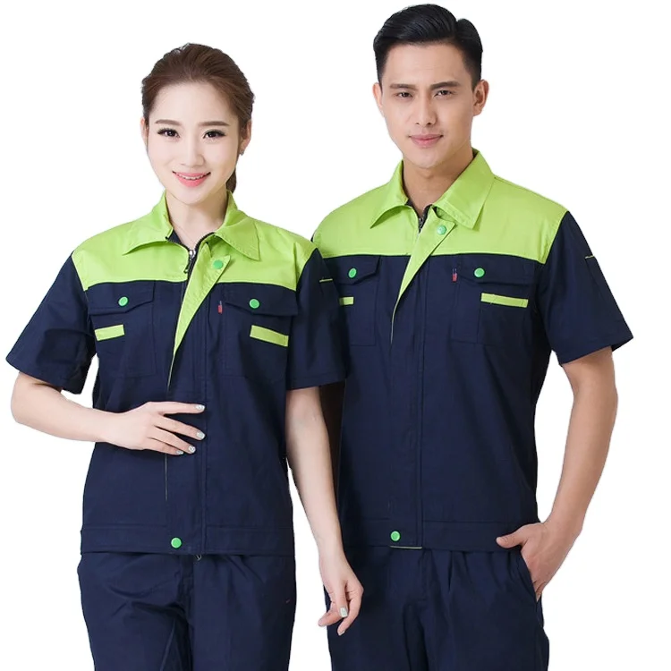 Work Shirt Motorsports Shirt Technician Short and short Sleeve Work Uniform Mechanic