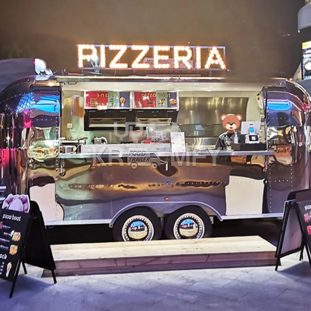 2024 Fast Food Trailer Truck Mobile American Standard Food Trailer With DOT Airstream Mobile Kitchen Fast Food Truck