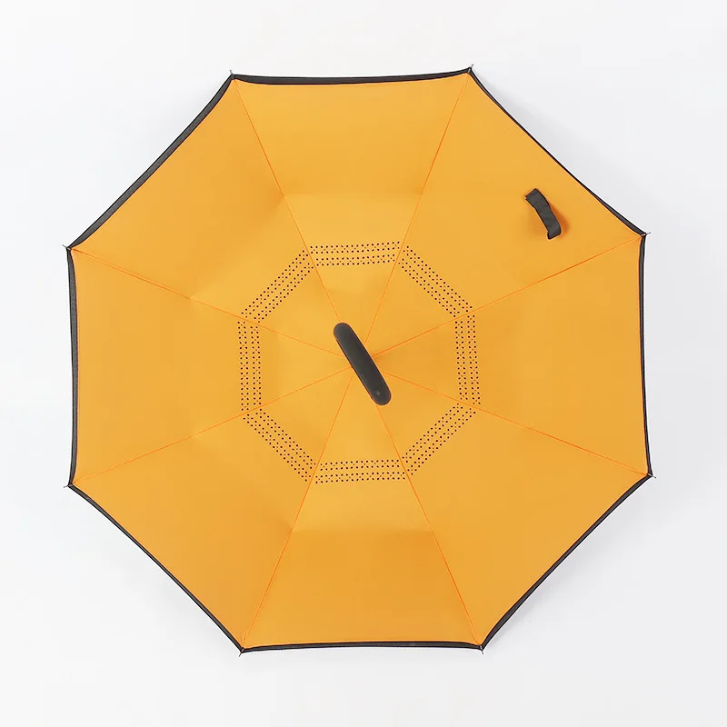 Creative Double C Car Reverse Umbrella Free Sunshade with 8k Ribs Can Be Printed with Logo Sunblock Umbrella