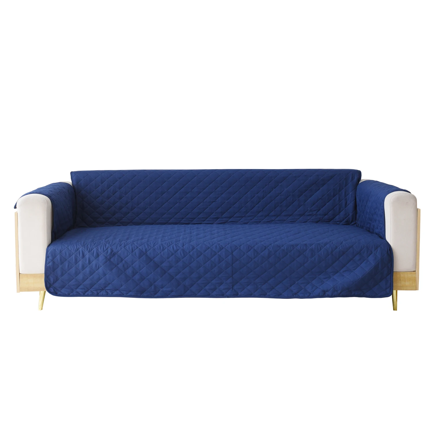 YJ Original Factory Sofa Slipcover of Water Resistant/Couch Cover with Foam Sticks Elastic Straps/Furniture protector for Dogs