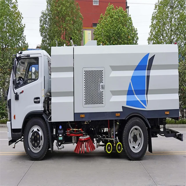 Dongfeng 4*2 chassis road sweeper manufacturers supply models complete