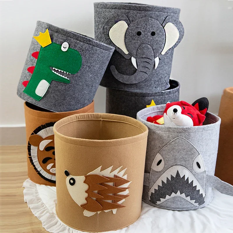 large capacity baby toy storage bucket Felt storage bag Large Laundry Hamper Kid Toys Storage Basket Clothes Organizer