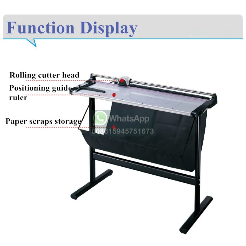 Manual Rolling A3 Paper Cutter Guillotine Scrap Book Spine Industrial Paper Cutter