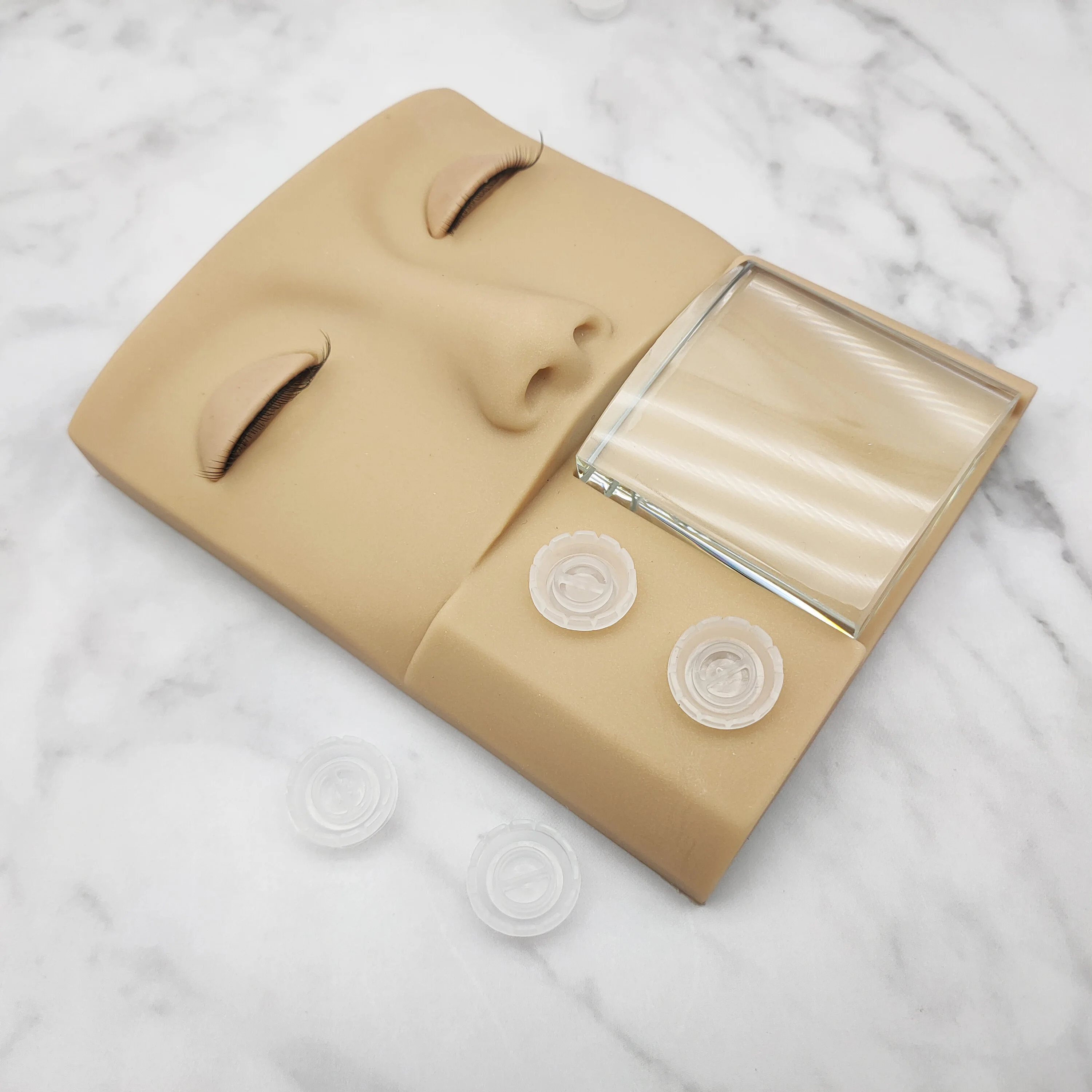 Professional Practice Eyelash Extension Training Silicon Flat Mannequin Head  Lash Mannequin Doll With Eyelid For Beginners