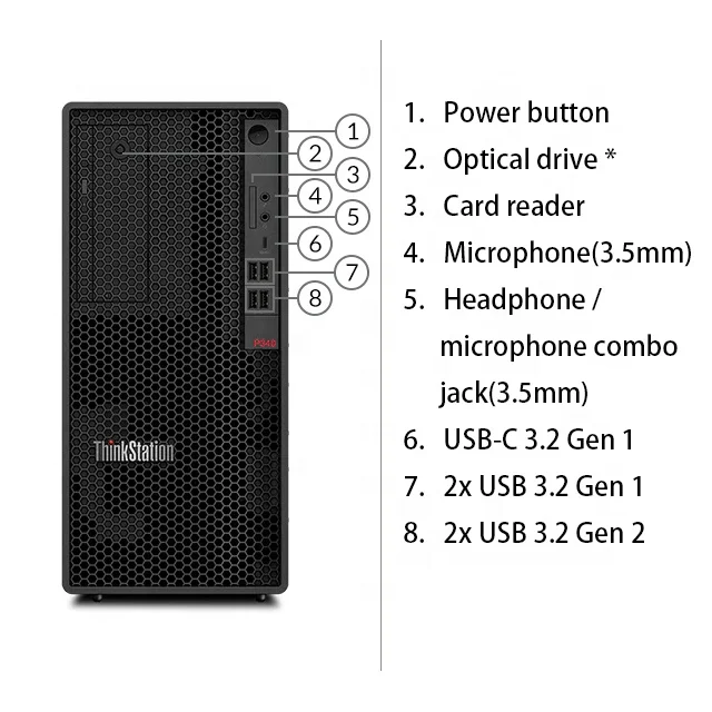 Lenovo ThinkStation P340 Computer I3-10100 8G DDR4 Memory 1T 500W Workstations computer pc