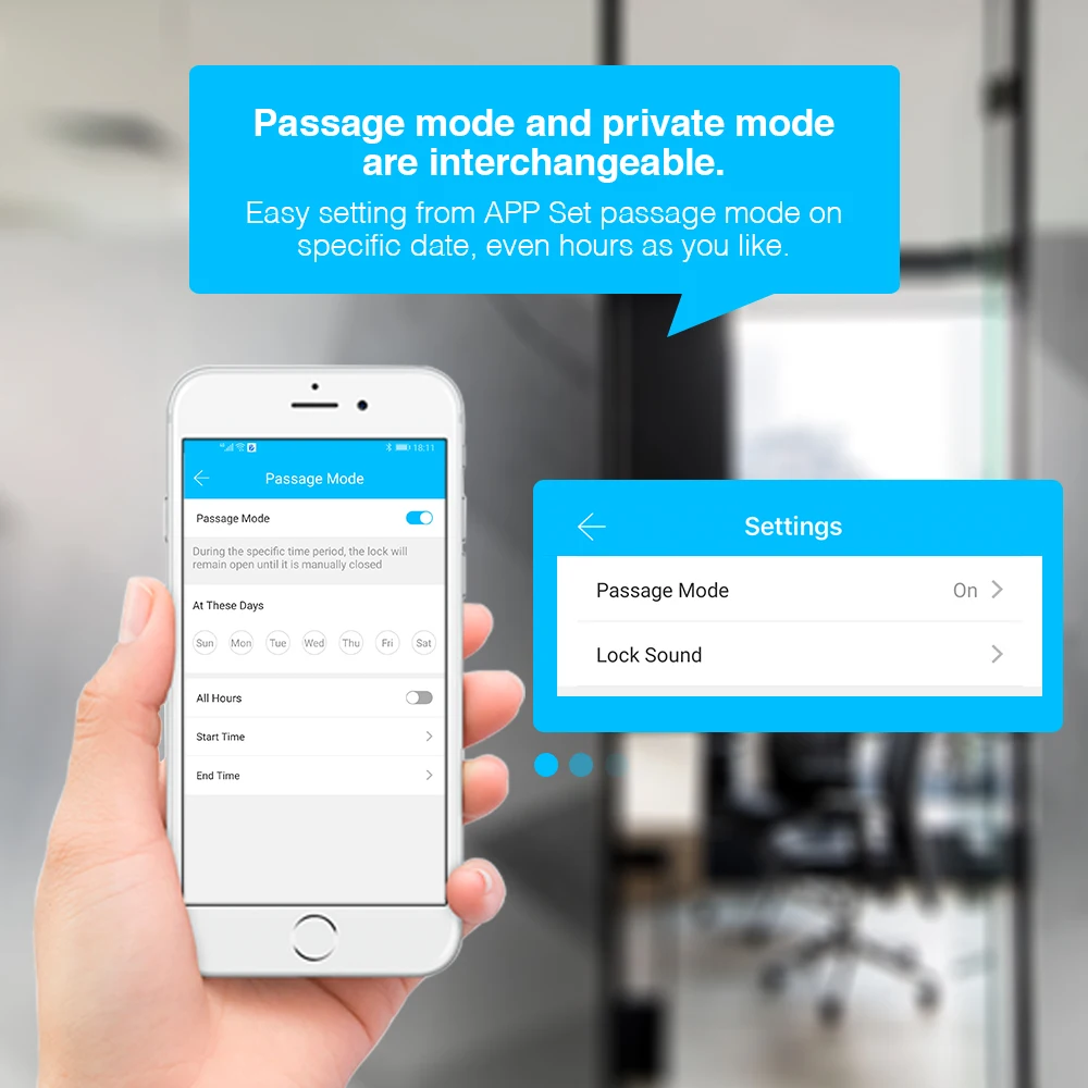 TTlock APP Digital Password keyless Electronic Hotel Smart Lock Door