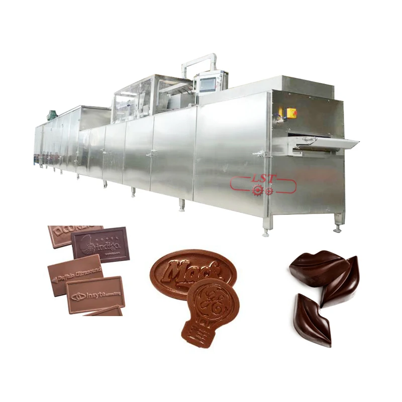 LST big capacity full automatic center filled multi color chocolate depositing machine line bar depositing line