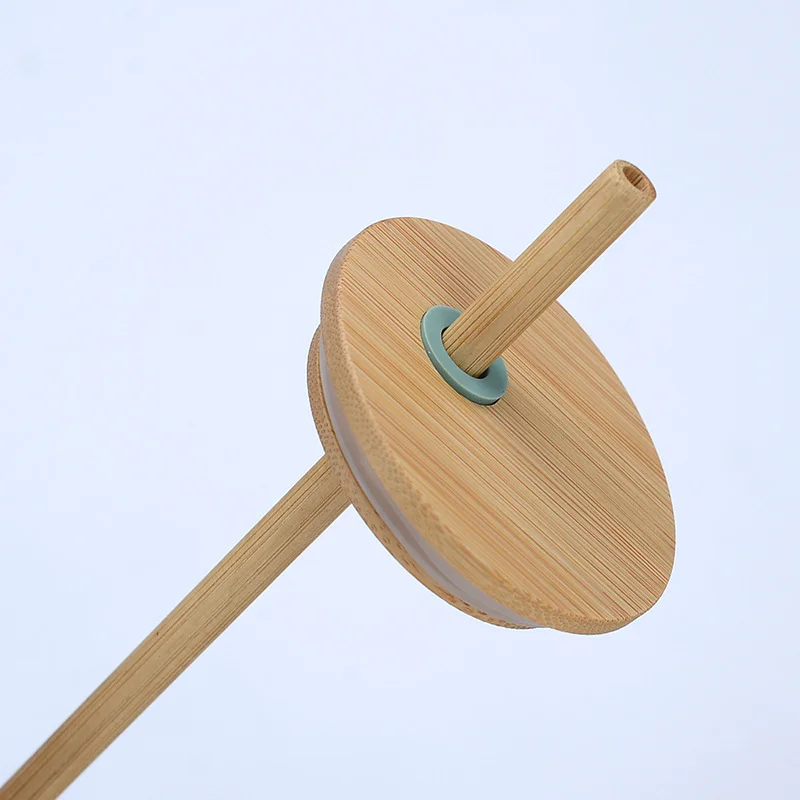 Eco Friendly 17/20/25oz Glass Office Water Bottle BPA Free with Straw Silicone Protective Sleeve Bamboo Lid