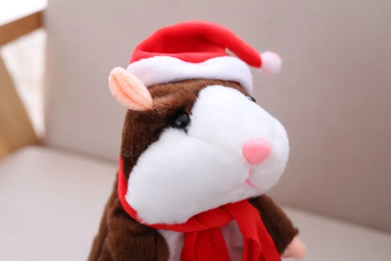 Can talk hamster recording imitate speech shake nod talking hamster 15cm plush toy children cartoon toy gift