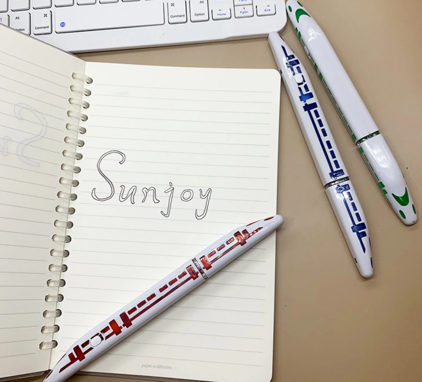 Fancy plastic ball pen, CRH train shape pen with led light, different color led light pen