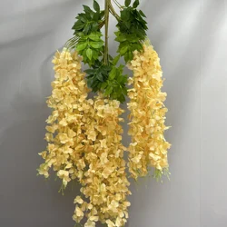 Artificial Wisteria Vine Ratta Wisteria Hanging Garland Silk Long Hanging Bush Flowers String Home Party Wedding Decor