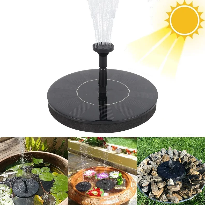 Creative Solar Fountain Watering Kit Patio Landscape Floating Water Pump Outdoor Garden Waterfall Decoration