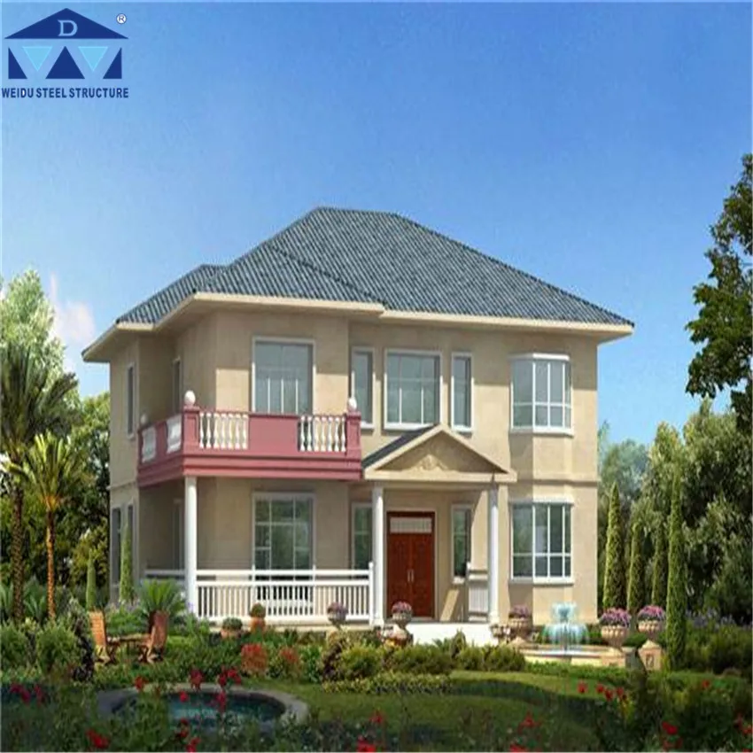 Prefabricated Metal Structure Steel Frame Construction Prefab Apartment Office Building Luxury Hotel Villa