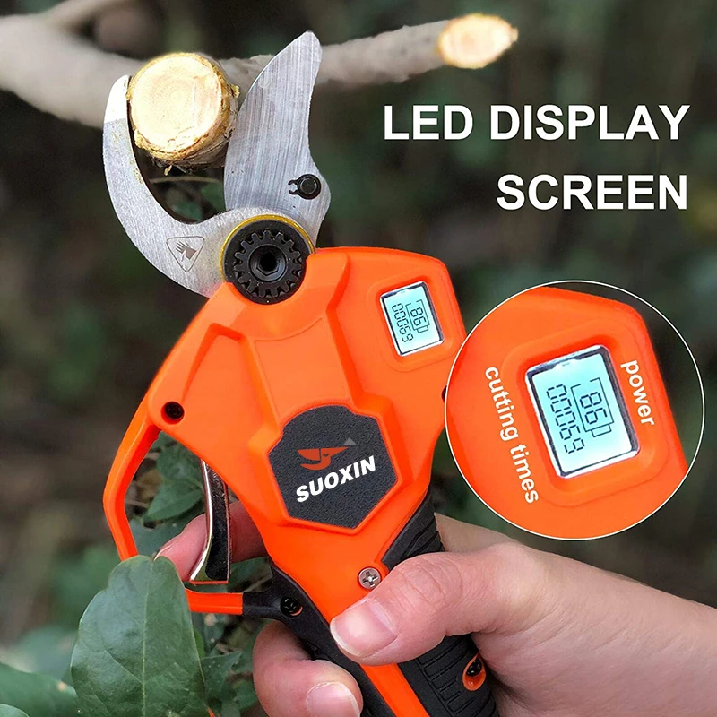 Wholesale Electric Pruner Rechargeable Pruner Shears Garden Plants Cutter Rubber Adjustable Lithium Batter Anti-slip Grip 21V
