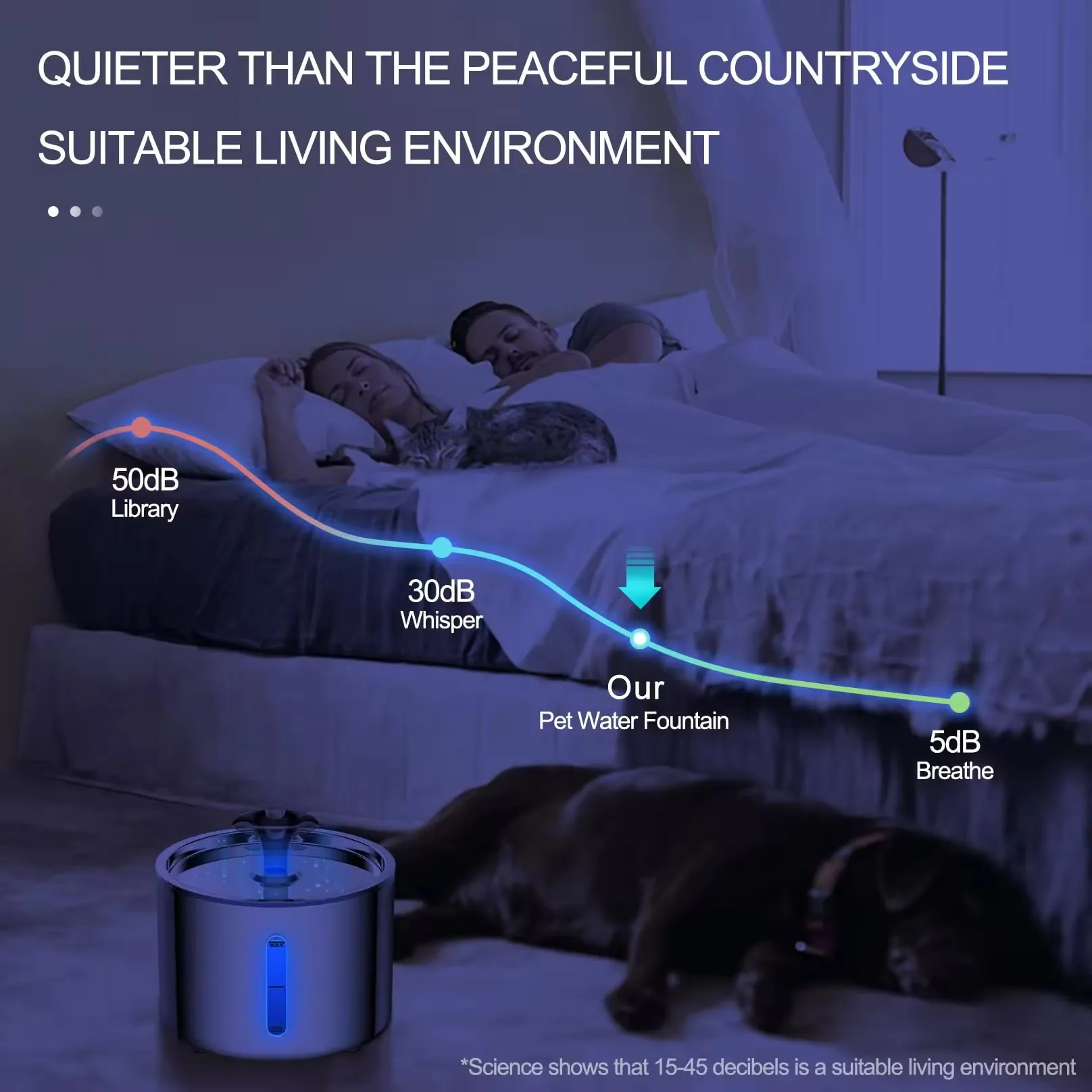New Design Stainless Steel Pet Auto Power-off Fountain LED Light Non-slip Mat Dog Water Dispenser Automatic Cat Water Fountain