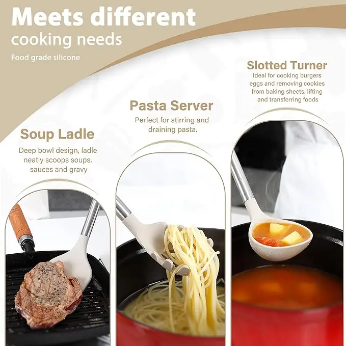 28pcs/Set Kitchen Gadgets Tools Kitchenware Non Stick Heat Resistant Kitchen Utensils Set Silicone Cooking Utensils