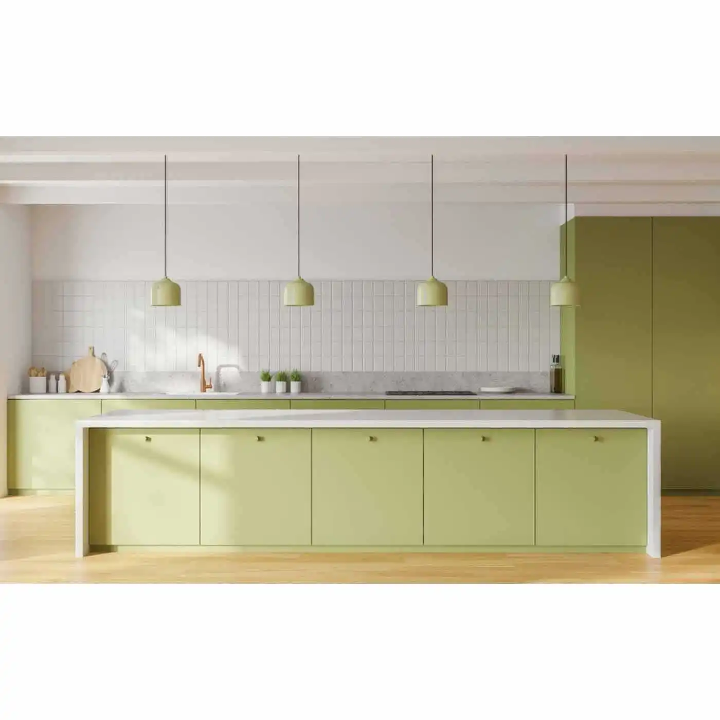 Vermonhouzz Hot Sale Custom American style Kendall Panel Solid Wooden Lacquer Kitchen Cabinet White Wood Kitchen Cabinets