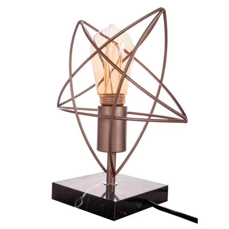 New Iron Art Pentagon Shaped Table Lamp Home Decoration LED Desk Modern Lighting Luxury