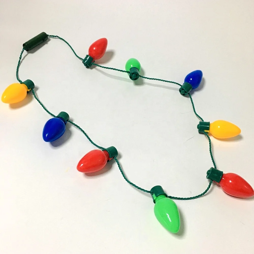 
Christmas Party Decoration Flashing Light Up Jumbo Bulb LED Necklace 