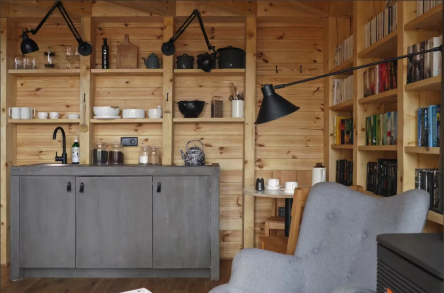 Modern 1 Bedroom Small Prefabricated House 35 Sqm Modular SIPs Panels Factory Price Ready Ship Home B&B Log Cabin