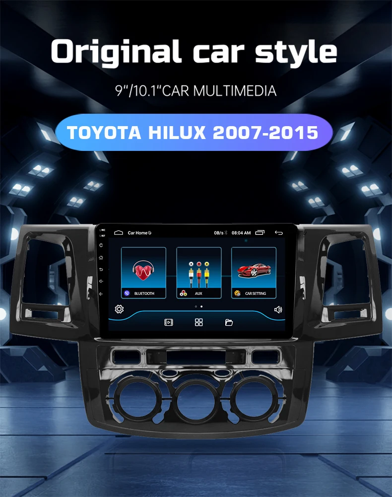  Android 9 0 четырехъядерный автомобильный DVD-плеер для Toyota Fortuner AN50 AN60 HILUX Revo Vigo 2008-2014 видео GPS Авторадио Стерео