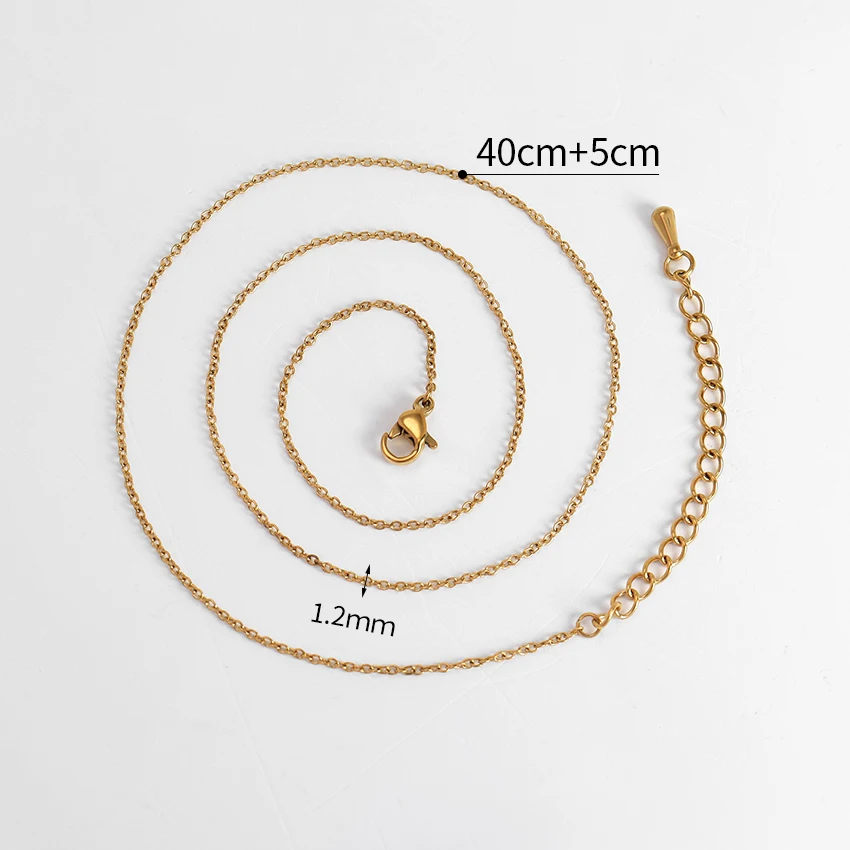 Wholesale Thin Rolo Chain Necklace Stainless Steel Minimalist O Link Chains Tarnish Free Waterproof Custom Bulk Cable Chain